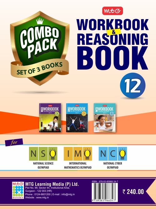 Class 12: Work book and Reasoning Book Combo for NCO-NSO-IMO