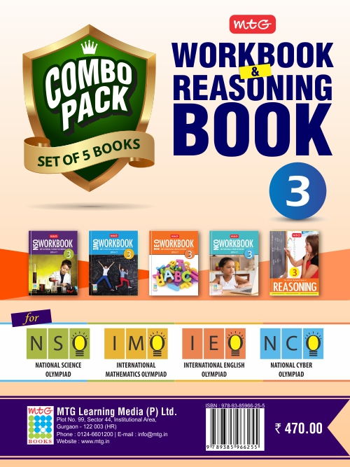 Class 3: Work book and Reasoning Book Combo for NSO-IMO-IEO-NCO