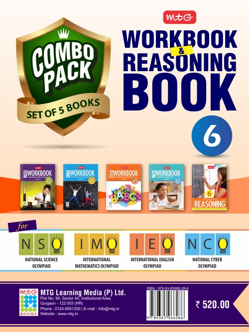 Class 6: Work book and Reasoning Book Combo for NSO-IMO-IEO-NCO