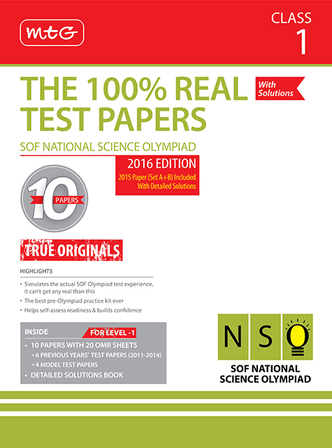 100% Real Test Papers (NSO) Class 1